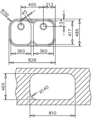 Chậu rửa bát Teka STYLO 2B