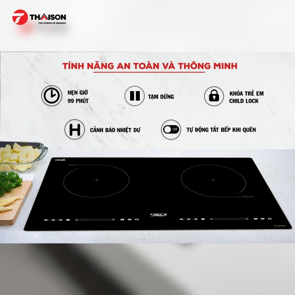 Bếp từ đôi Chefs EH-DIH323