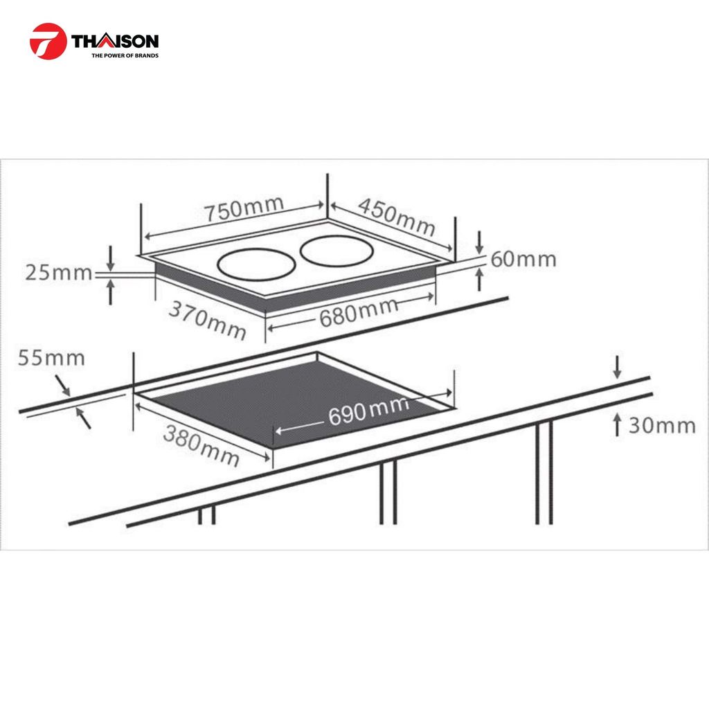 Bếp từ đôi Chefs EH-DIH890N