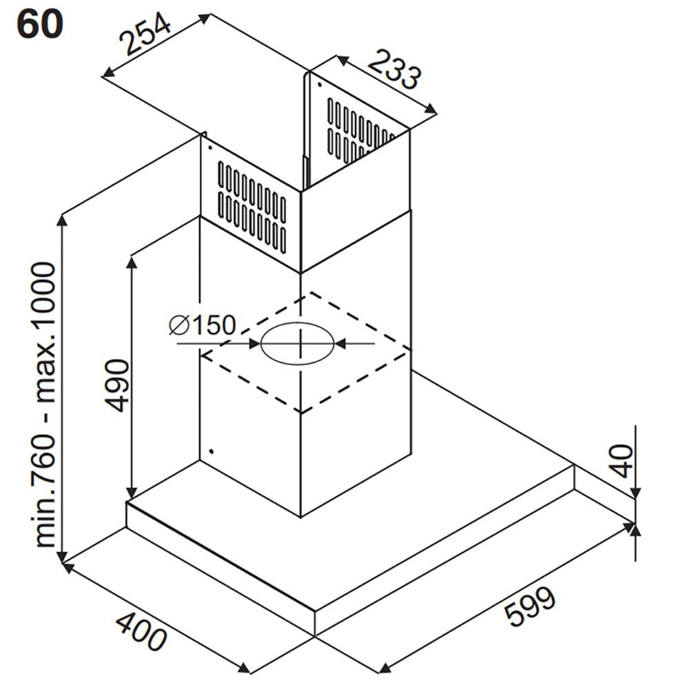 Máy Hút Mùi Fagor chữ T 3CFS-6031X