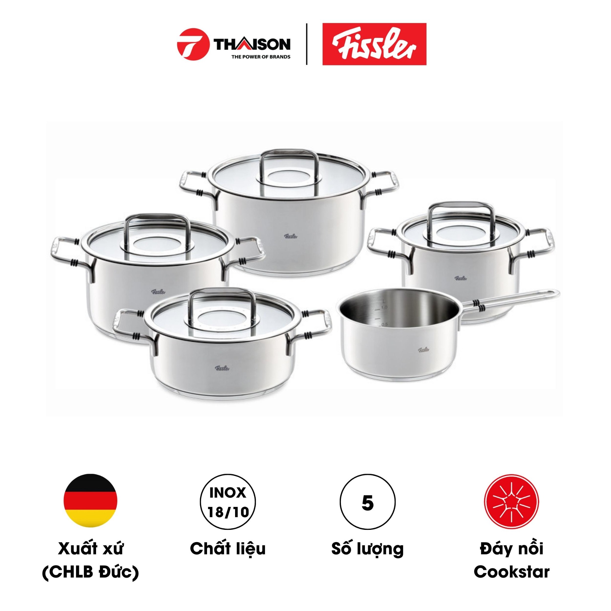 Bộ nồi 5 món Fissler Bonn