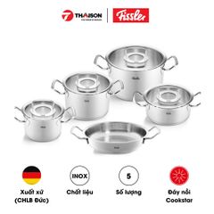 BỘ NỒI FISSLER PROFI COLLECTION set 5 có quai nắp kính