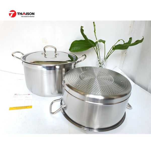 Bộ nồi xửng hấp inox 430 Fivestar nắp kính 32cm 02 pcs