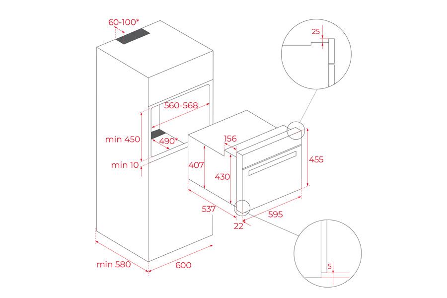 Lò nướng teka HLC 844C BK-SS