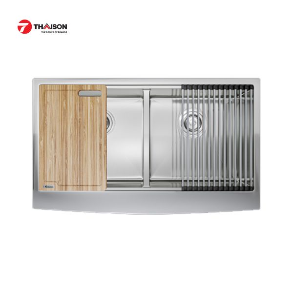 Chậu rửa bát Konox Workstation - Apron Sink KN8751DA Curve