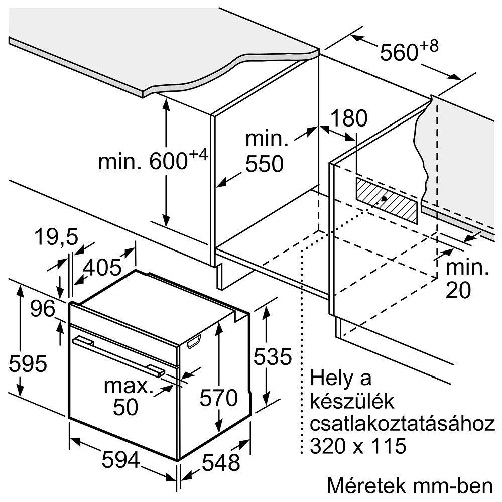 Lò nướng Bosch HBA554YS0 Series 4