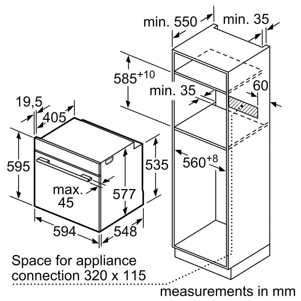 Lò nướng Bosch HBG634BB1B Series 8