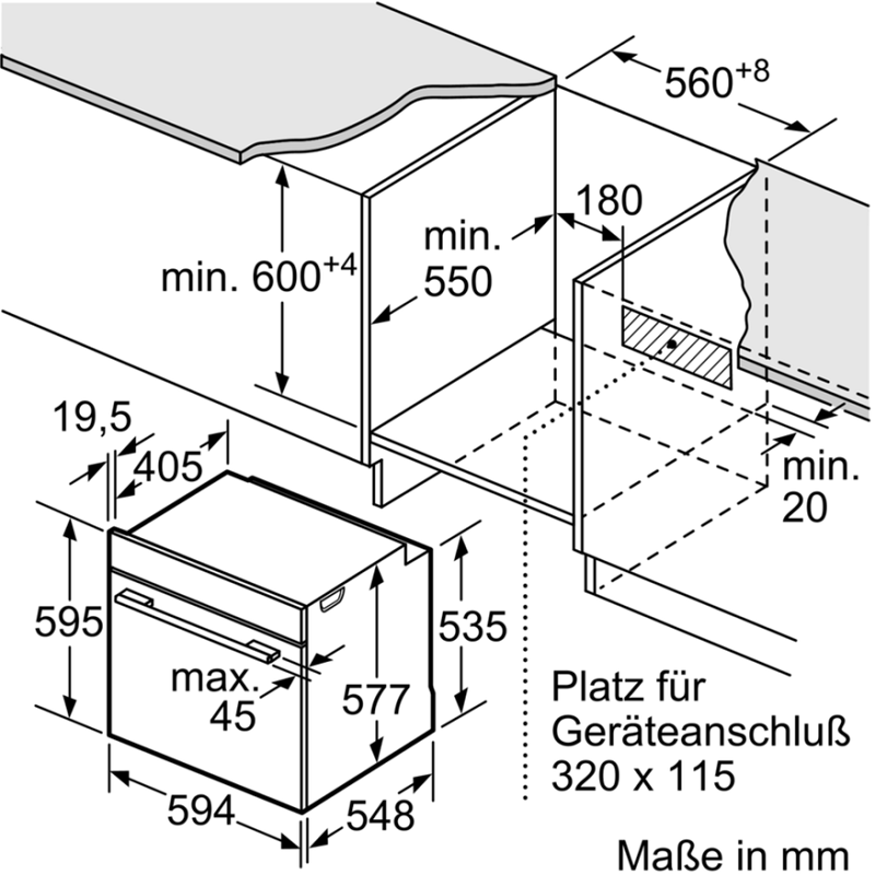 Lò nướng Bosch HBG635BB1 Series 8