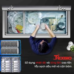 Máy rửa bát công nghiệp TEXGIO TGU-1800XD 200 bộ