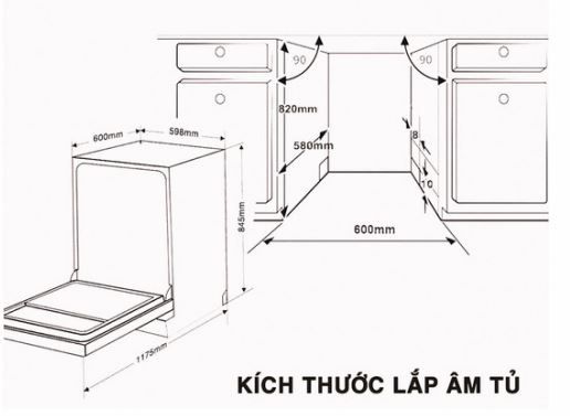 Máy rửa bát Richborn RDS6085FMS 15 bộ