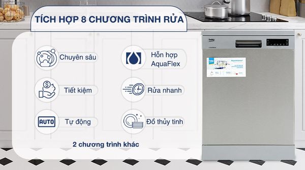 Máy rửa bát Beko DFN28424X 2