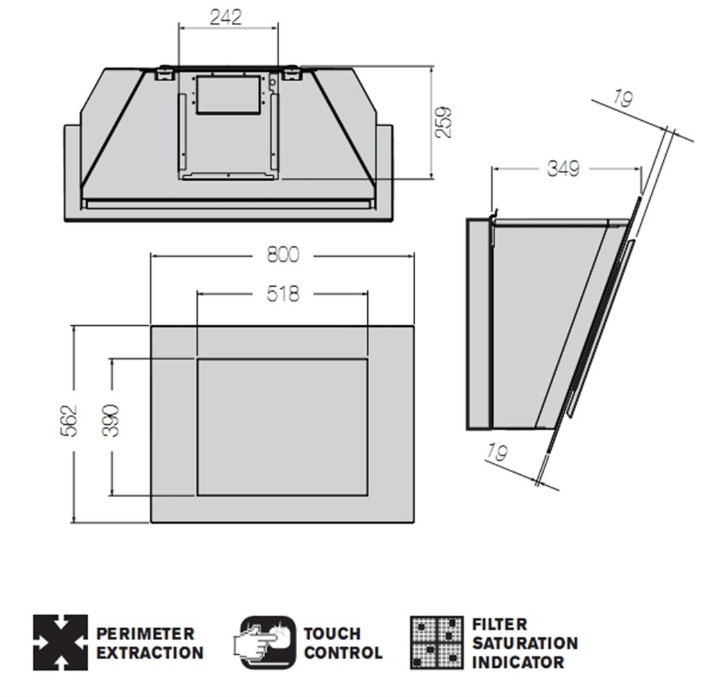 Máy hút mùi Fagor 3CFT-TILE