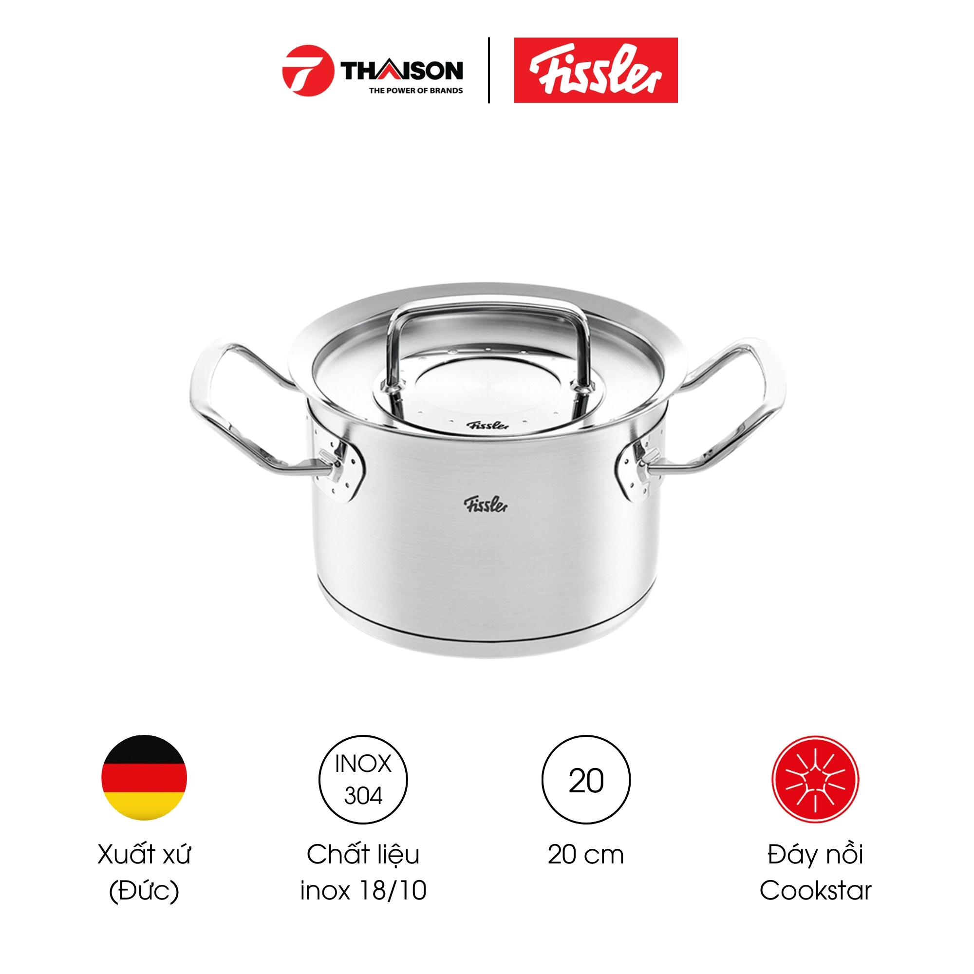 Bộ nồi 5 món Fissler Original Profi Collection (3 nồi 1 chảo 1 quánh) 2