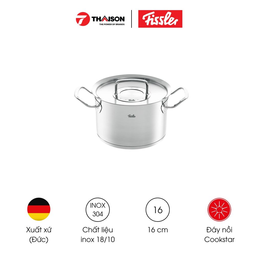 Bộ nồi 5 món Fissler Original Profi Collection (3 nồi 1 chảo 1 quánh)