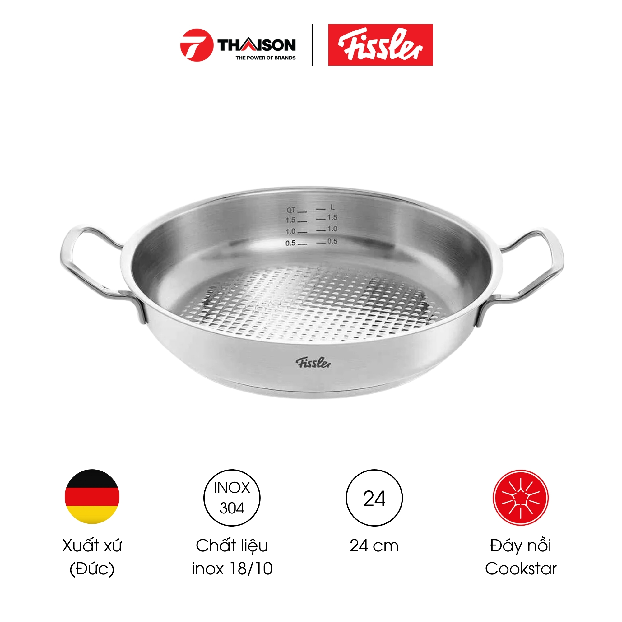 Bộ nồi 5 món Fissler Original Profi Collection (3 nồi 1 chảo 1 quánh) 3