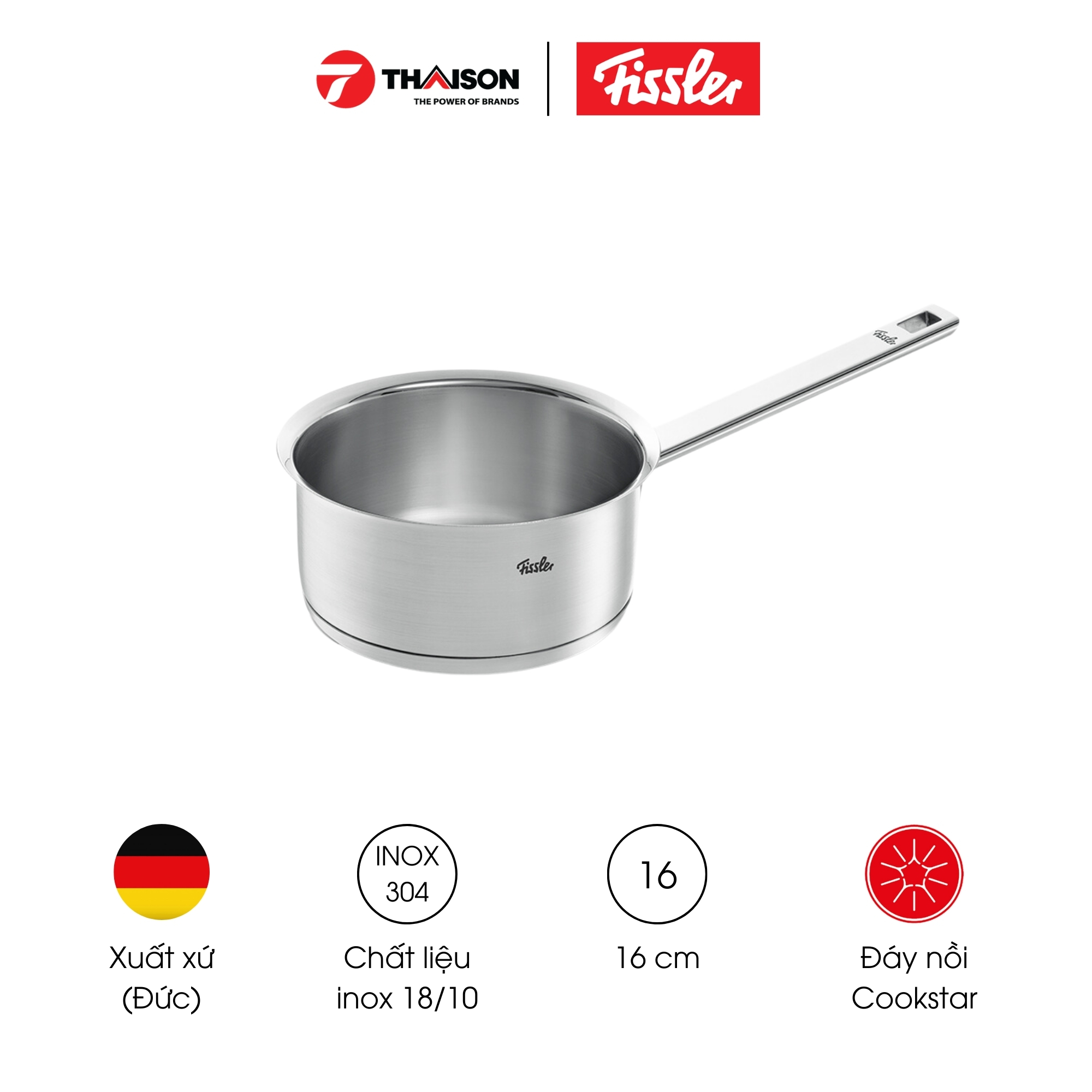 Bộ nồi 5 món Fissler Original Profi Collection (3 nồi 1 chảo 1 quánh) 4