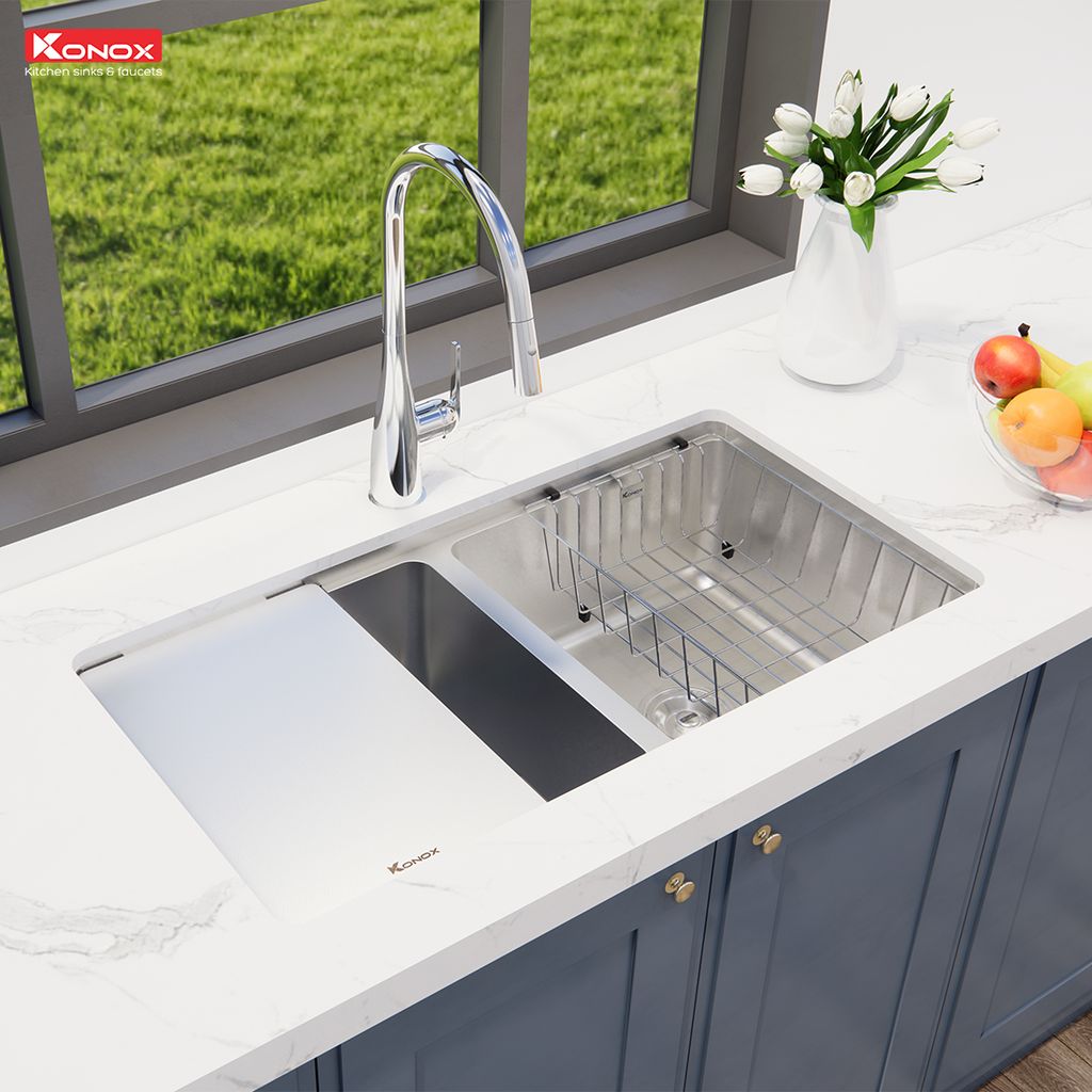 Chậu rửa bát Konox Workstation-Undermount Sink KN8646DU Dekor