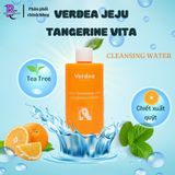 Nước tẩy trang dưỡng ẩm Verdea Jeju Tangerine Vita, nội địa Hàn, làm dịu, kiểm soát dầu, dưỡng ẩm