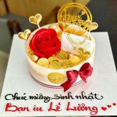 Bánh bông lan trứng muối sinh nhật 16FOOD trang trí đơn giản nhiều topping ăn bao ngon