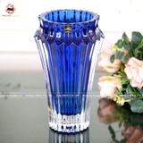 Bình hoa Pha lê Crown Jewel màu xanh dương kích thước cao 25cm