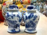 Chóe thờ sứ cá chép hoa sen Men Lam dung tích 40 lít