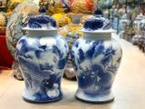 Chóe thờ sứ cá chép hoa sen Men Lam dung tích 40 lít