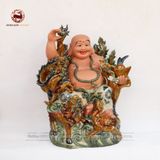 Tượng Di Lặc Tứ Linh hội tụ men rạn cao 68cm
