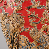 Chóe đại công danh phú quý men sứ đỏ dung tích 60l vẽ vàng cao 82cm
