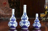 Bộ Đồ Thờ Bát Tràng men trắng khử họa tiết hoa sen 17 vật phẩm | Bộ Thờ Cúng Gia Tiên Bát Tràng