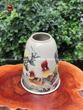 Lọ hoa họa tiết đôi kê nổi kích thước 26cm