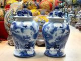 Chóe thờ sứ cá chép hoa sen Men Lam dung tích 40 lít