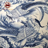 Chum vò sứ Bát Tràng họa tiết chim trĩ ngâm rượu 50 lít | Quà Tặng Cao Cấp chum sành