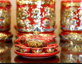 Bộ Đồ Thờ Bát Tràng đầy đủ dâng ban gia tiên men sứ đỏ đắp nổi vẽ vàng 42 vật phẩm | Bộ Thờ Cúng Gia Tiên Bát Tràng