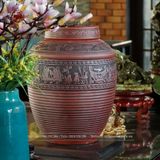 Chum sành Trống đồng Đông Sơn Âu Lạc 45 lít | Quà Tặng Cao Cấp chum sành
