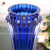 Bình hoa Pha lê Crown Jewel màu xanh dương kích thước cao 25cm