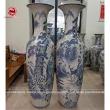 Lục Bình Bát Tràng kích thước 1m6 men rạn vẽ kỹ phúc lộc thọ | Quà Tặng Cao Cấp lục bình gốm