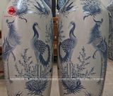 Lục Bình Bát Tràng kích thước 1m6 men rạn phúc đức vẽ kỹ bọc đồng | Quà Tặng Cao Cấp