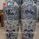 Lục Bình Bát Tràng men rạn Đức Phúc kích thước 1m4 | Quà Tặng Cao Cấp lục bình gốm