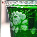 Bình hoa pha lê Arnstadt màu xanh lá kích thứơc cao 40cm