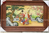Tranh sứ Bát Tràng họa tiết kính lão đắc thọ kích thước 90cm x 60cm