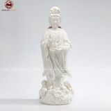 Tượng Quan Âm Bồ Tát bằng sứ trắng kích thước 40,6 x 40,8 x 50,8cm | Quà Tặng Phong Thủy Tượng Quan Âm