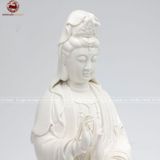Tượng Quan Âm Bồ Tát bằng sứ trắng kích thước 40,6 x 40,8 x 50,8cm | Quà Tặng Phong Thủy Tượng Quan Âm