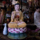 Tượng Quan Âm bằng sứ màu cao cấp kích thước 40cm | Quà Tặng Phong Thủy Tượng Quan Âm