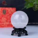 Quà Tặng Sếp Quả Cầu Phong Thủy đá thạch anh trắng đường kính 9,2cm