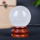 Quà Tặng Sếp Quả Cầu Phong Thủy đá thạch anh trắng đường kính 11cm