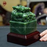 Quà Tặng Cao Cấp Ấn Rồng Ngọc Bích kích thước 8x8x10,5cm