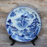 Đĩa cảnh sơn thủy họa tiết vẽ tay đường kính 72cm | quà tặng cao cấp
