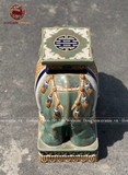 Tượng đôn voi gốm sứ kê chậu hoa cao 56cm