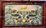 Tranh gốm sứ lý ngư quần hội kích thước 128cm x 79cm