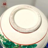 Lọ hoa mẫu đơn men rạn dáng tròn bằng gốm kích thước cao 23cm họa tiết vẽ tay